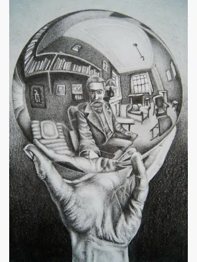 Hand with Reflecting Sphere Escher